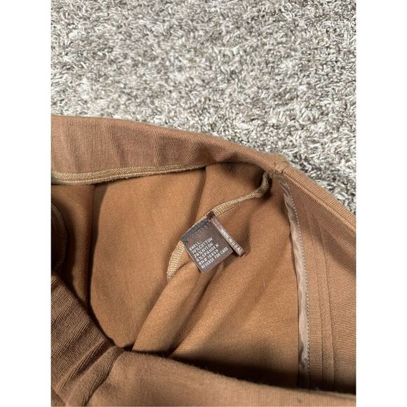 J. McLaughlin Pull On Tan Brown Ribbed Knit Skinny Pants Elastic Cuffs Cotton M - Picture 5 of 11